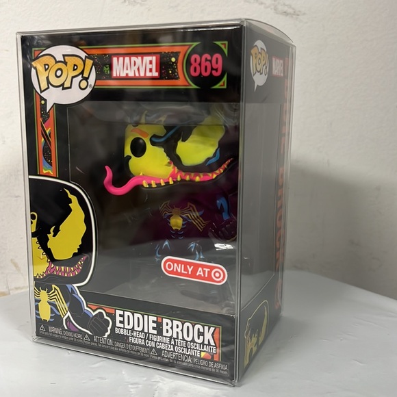 Funko Pop! Marvel Eddie Brock Venom Black Light Target Exclusive Figure #869 - Picture 3 of 7